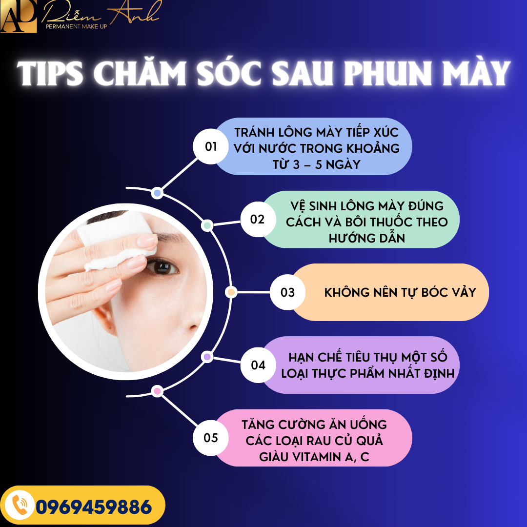 cham soc sau phun xam