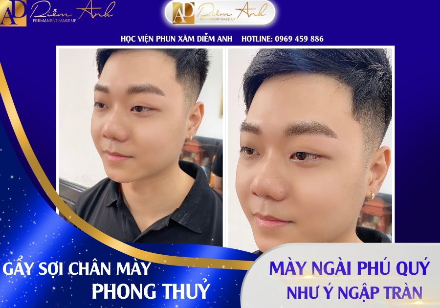xăm chân mày phong thủy diễm anh